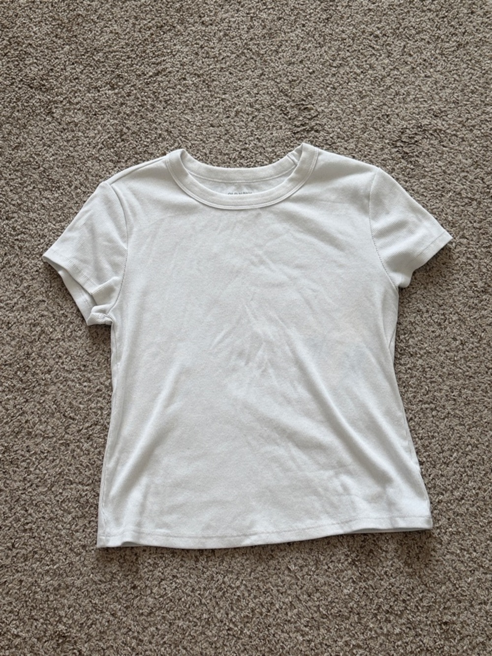 Old Navy White Short Sleeve Crewneck Tee